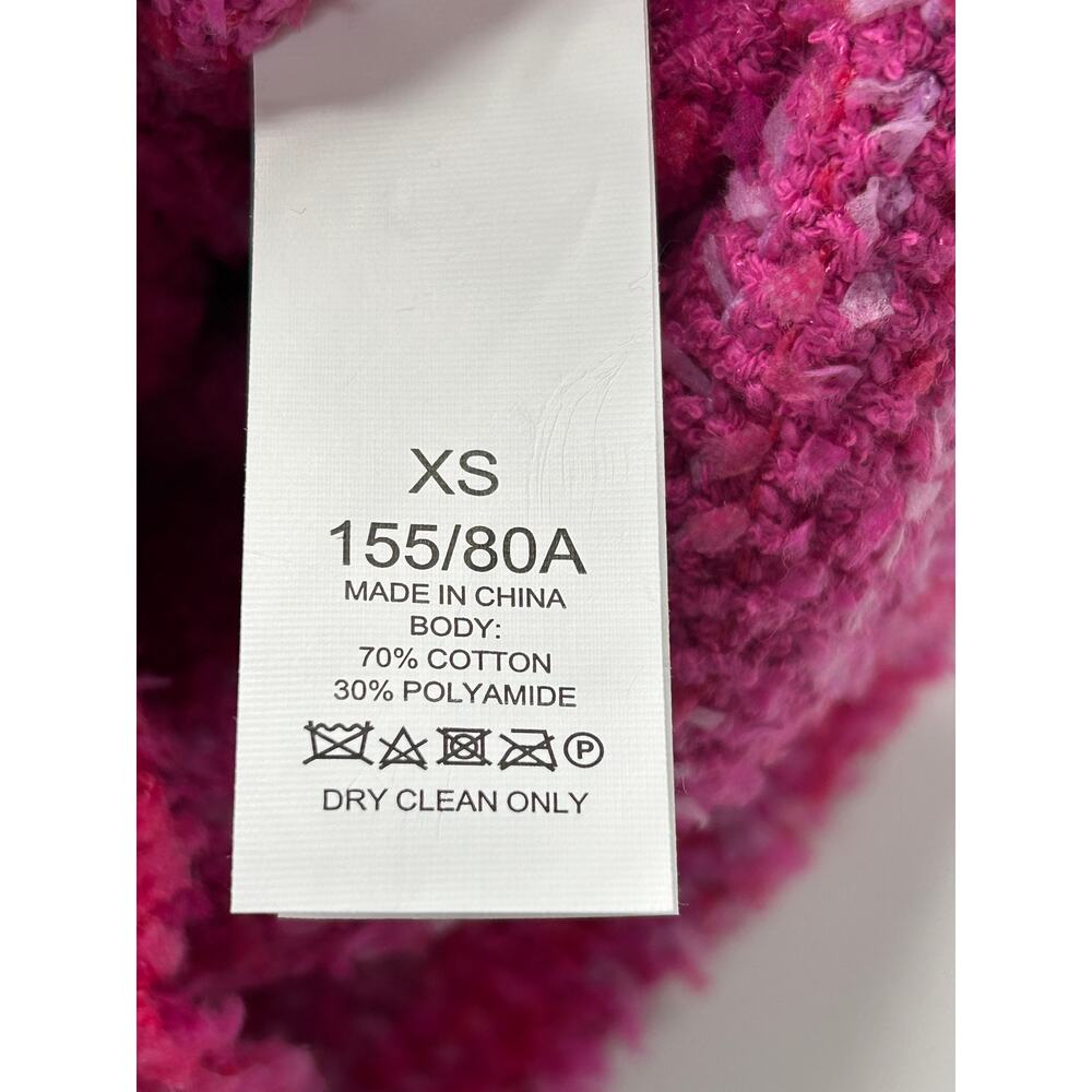 Kate Spade Fuzzy Tweed S/S Sweater Pink/Purple Women XS NWOT - Picture 5 of 5
